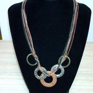 Multi colored chains with etched multi circles